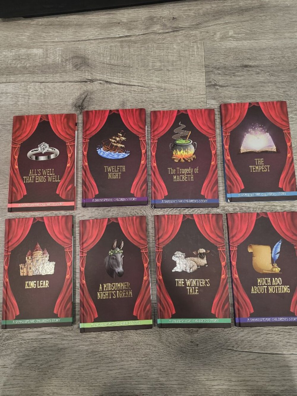 Shakespeare Childrens Stories Set Of 8 Books - Twelfth Night King Lear Macbeth &